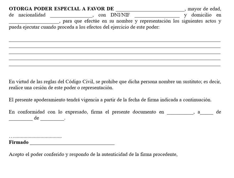 que se necesita para hacer un poder notarial